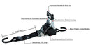 BulletProof Heavy Duty 2" Auto Retractable Ratchet Strap-6