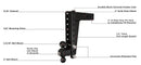 BulletProof 3.0" Heavy Duty 12" Drop/Rise Hitch-4