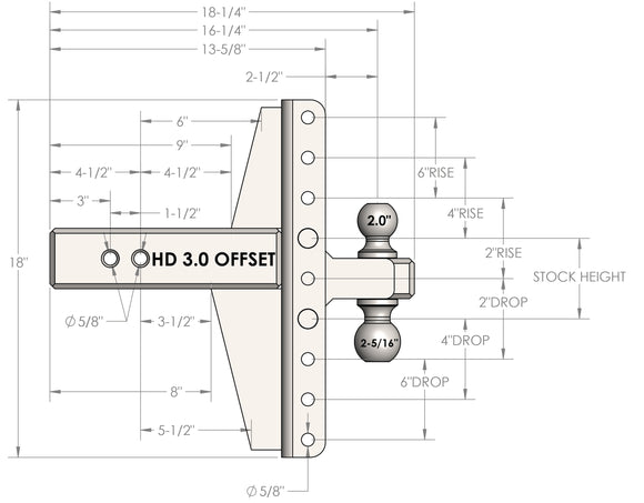BulletProof 3.0" Heavy Duty 4" & 6" Offset Hitch