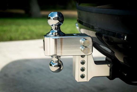 BulletProof 2.0" Aluminum Medium Duty 2" Drop/Rise Hitch - Stainless Ball