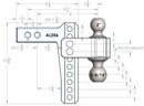 BulletProof 2.0" Aluminum Medium Duty 6" Drop/Rise Hitch-4
