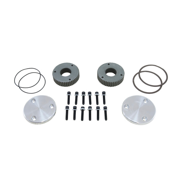 Yukon Hardcore Drive Flange Kit Dana 44 30-Spl Outer Stubs, Non-Engraved Caps